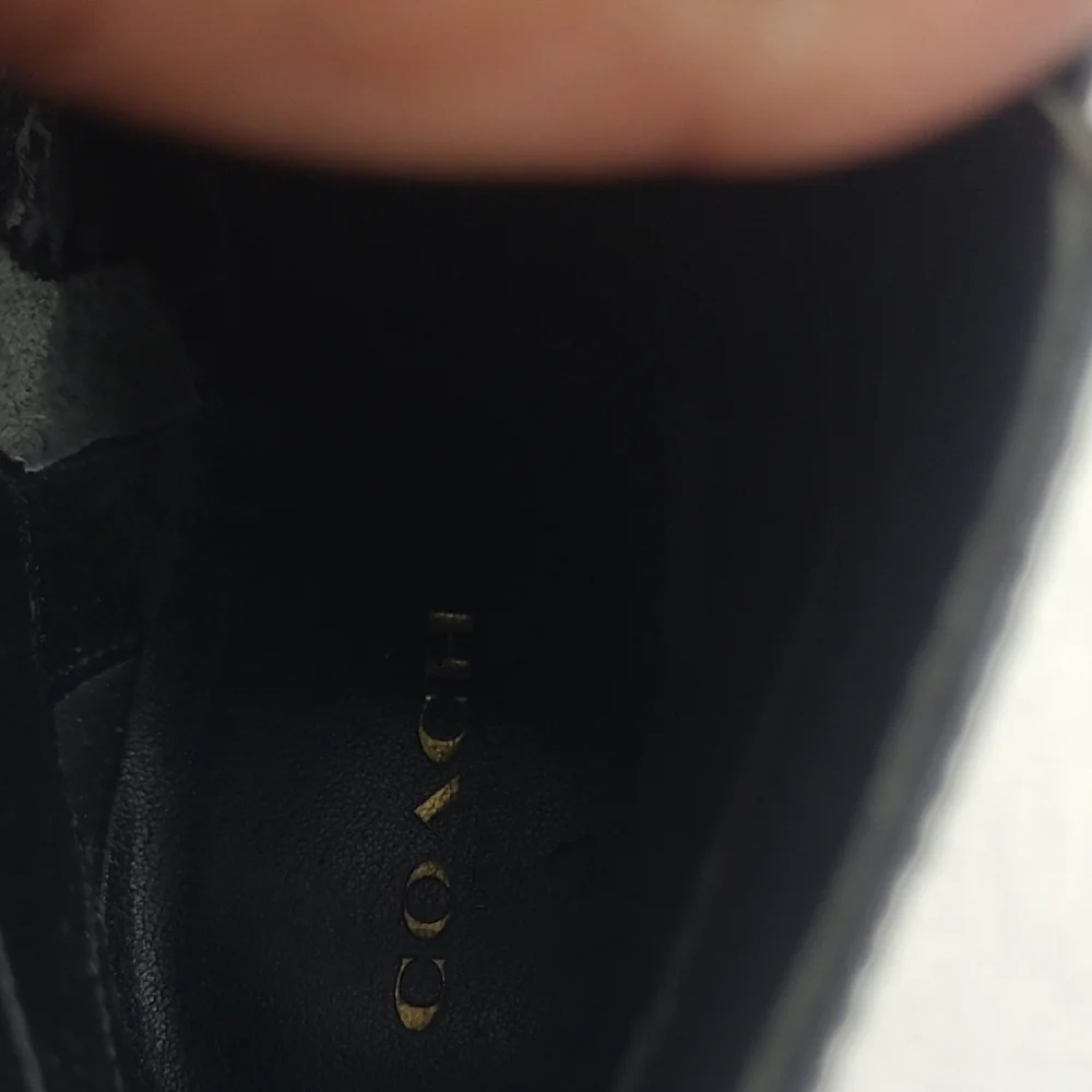 Coach Black Leather Pointed Toe Boots Size 7.5 - Picture 8 of 11